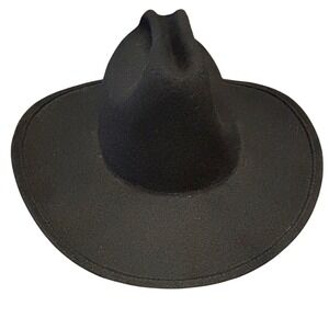 Broner Black 100% Wool Cowboy Hat Made in USA Small Western Cattleman Crease